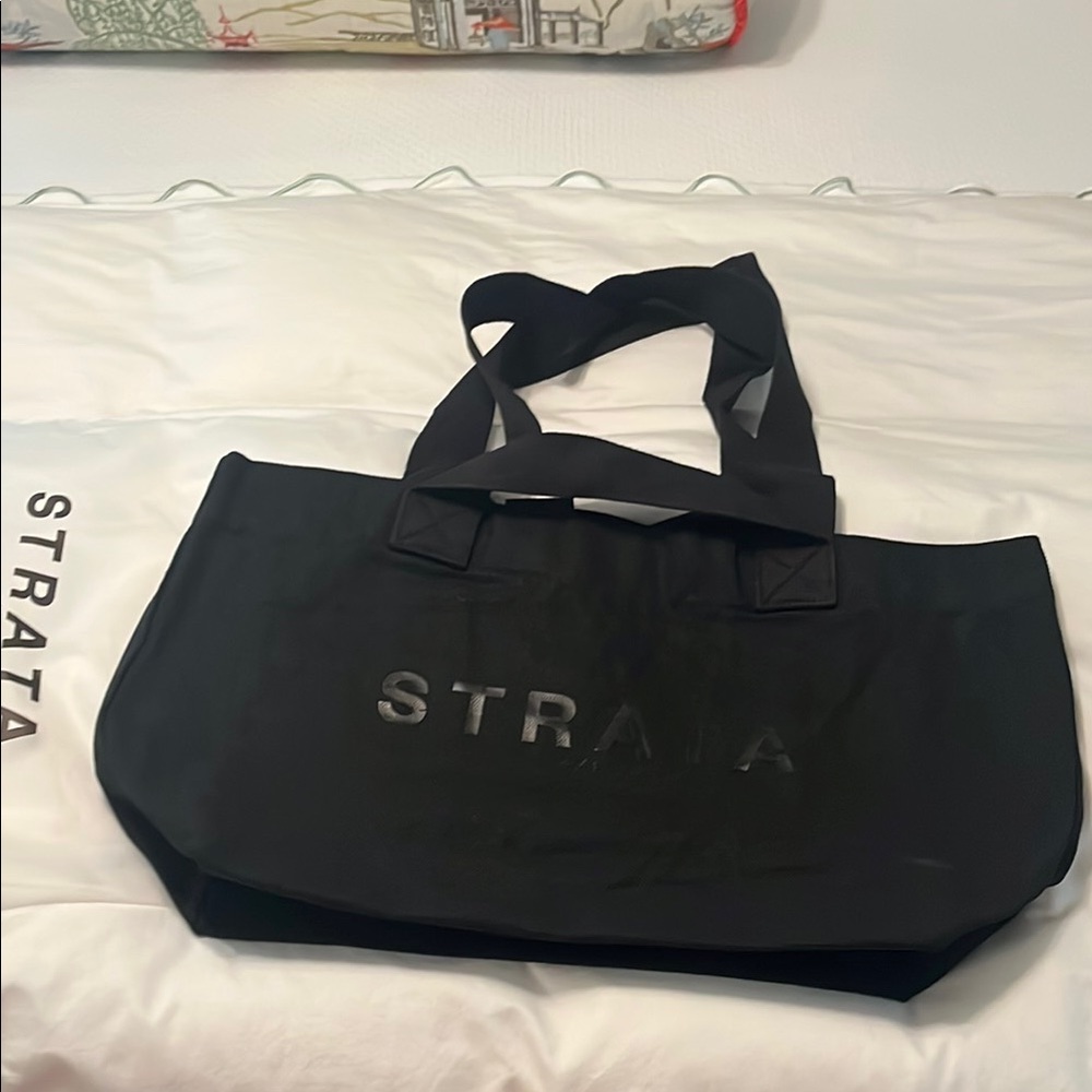 Strata Black Tote Bag
